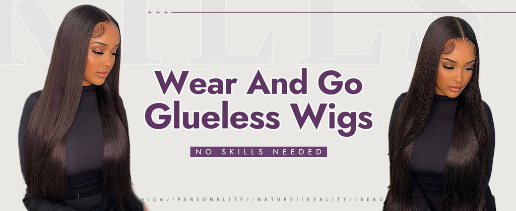 Wear and Go Glueless Wig Human Hair Pre Cut Ready to Wear 4x4 Lace Front Closure Wig Straight Glueless Wig Human Hair for Women