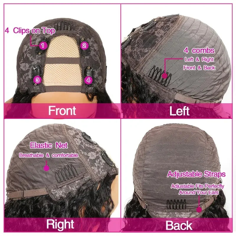 U Part Wig Body Wave Bob