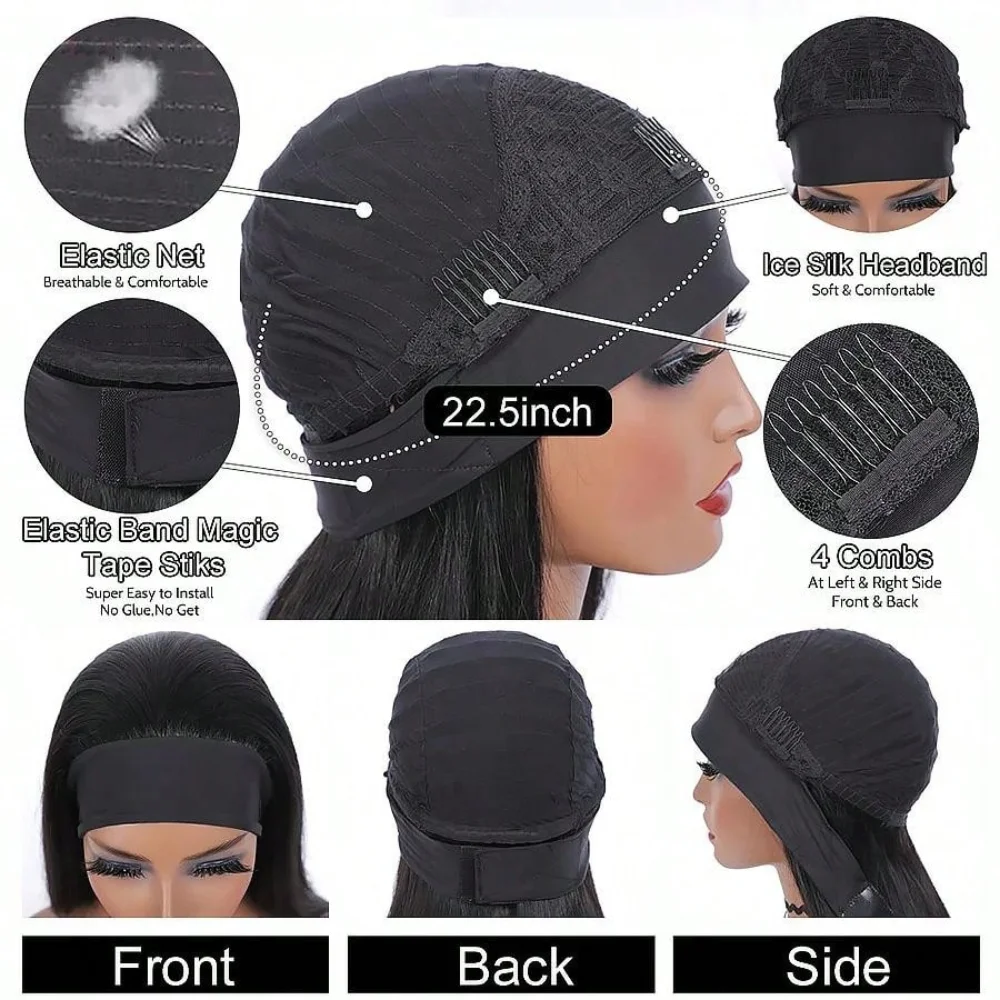 Headband Wig Human Hair