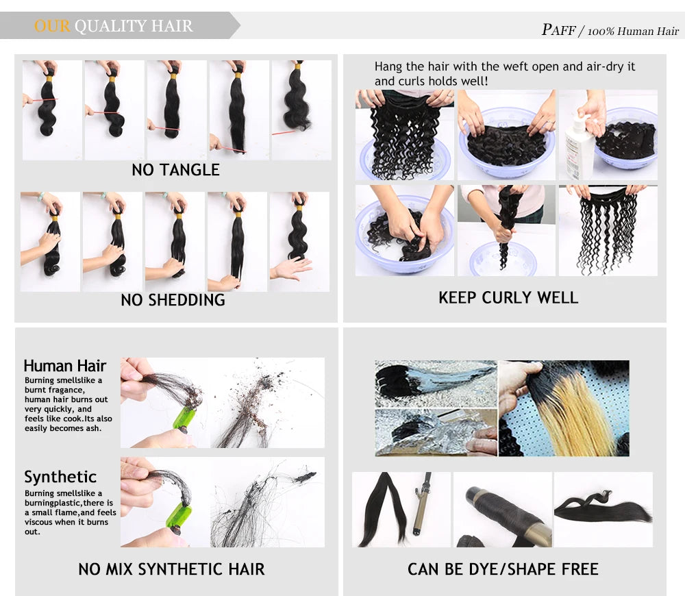 30" Long Kinky Curly Human Hair