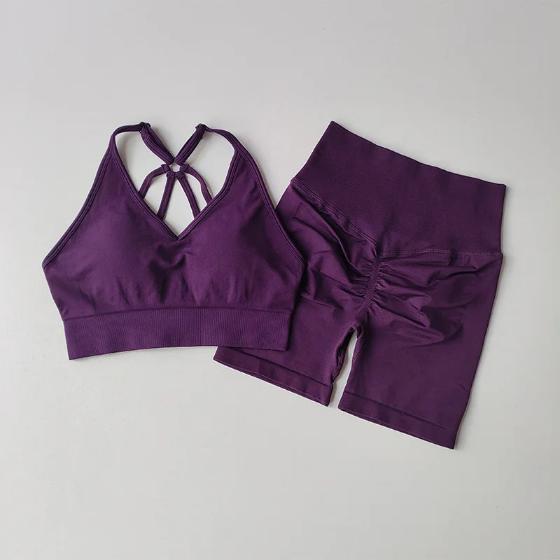 2 Pcs Yoga Sets Women