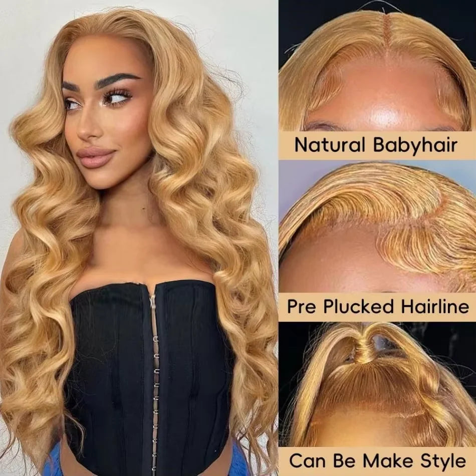 30# Honey Blonde Wig Human Hair