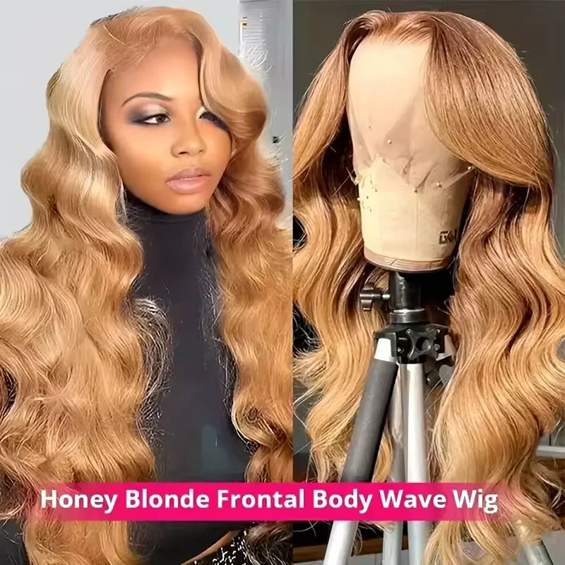 30# Honey Blonde Wig Human Hair