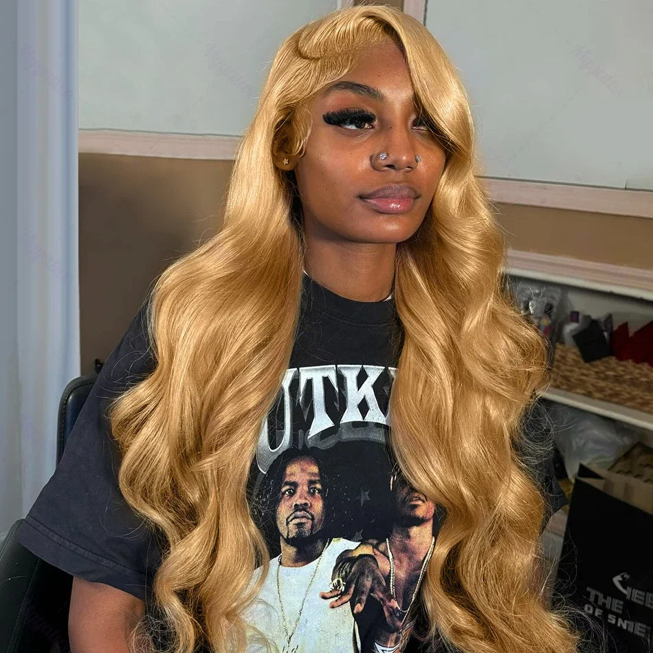 30# Honey Blonde Wig Human Hair