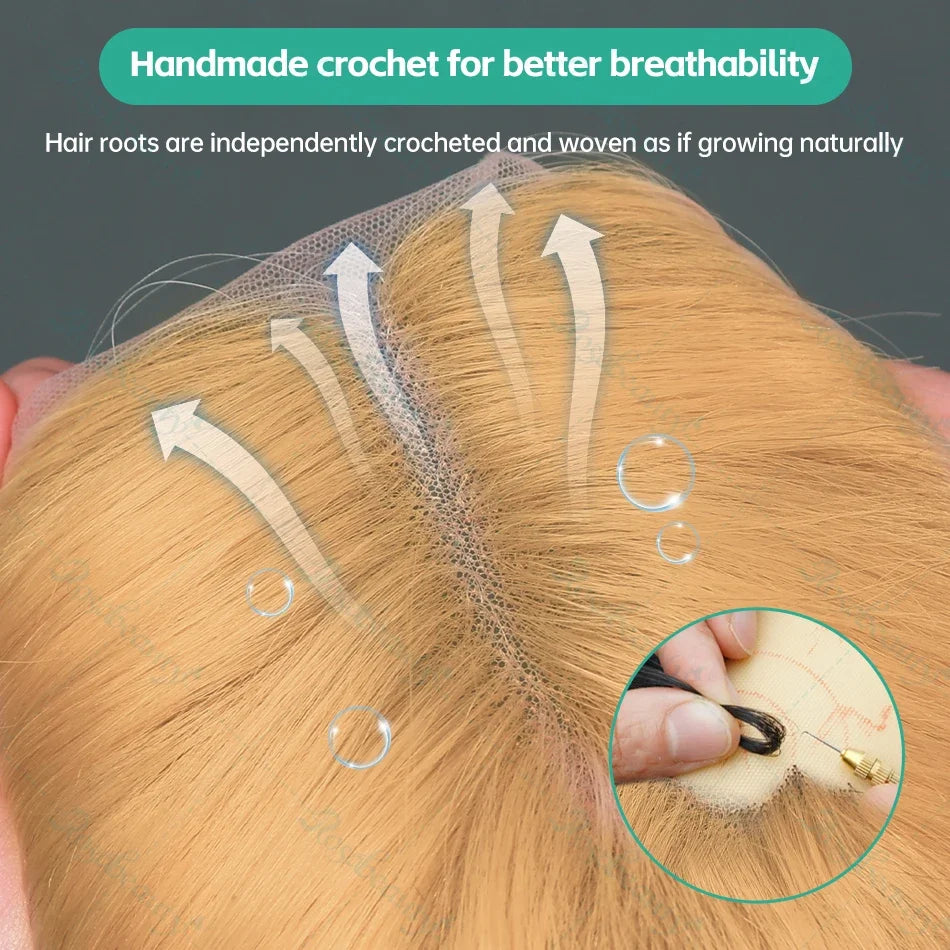 30# Honey Blonde Wig Human Hair