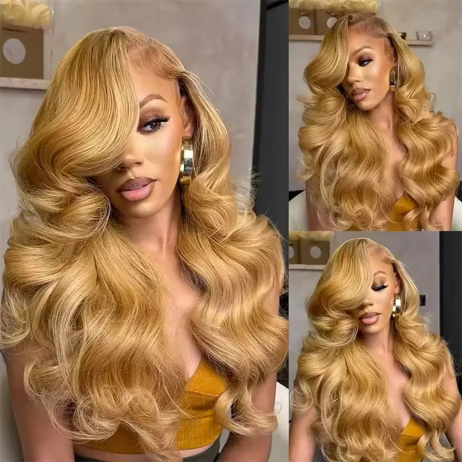 30# Honey Blonde Wig Human Hair