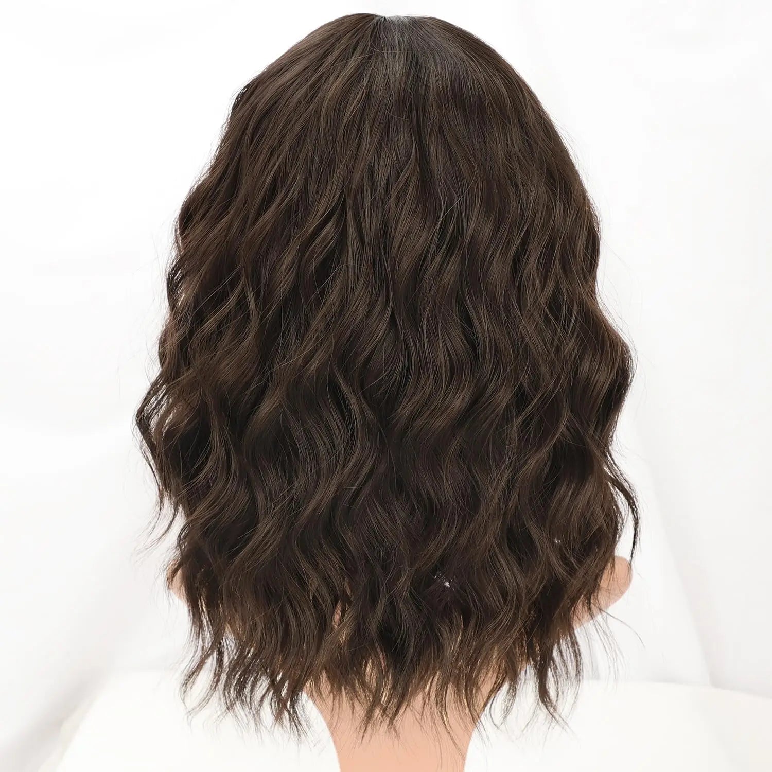HAIR Natural Brown Synthetic Curly Wavy