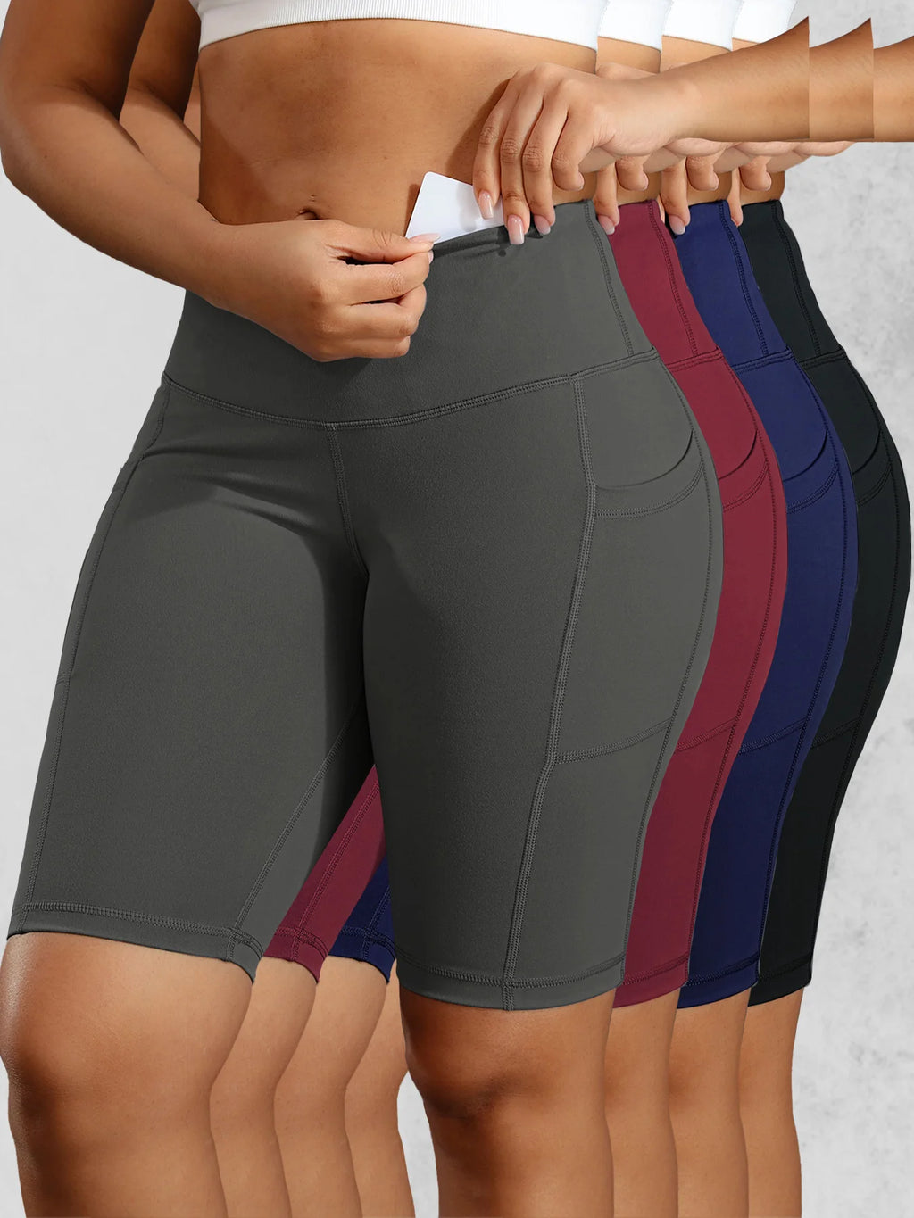 Women Solid Yoga Shorts