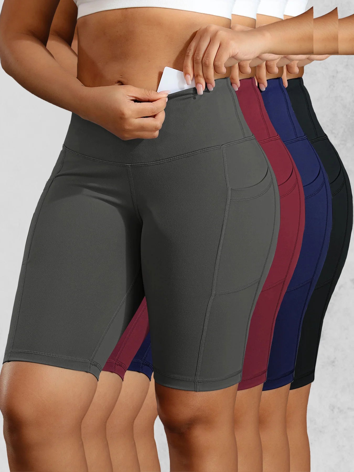 Women Solid Yoga Shorts