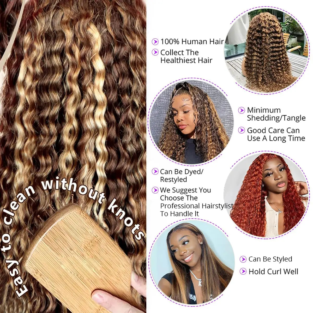 13x4/5x5 HD Transparent Lace Frontal Deep Wave