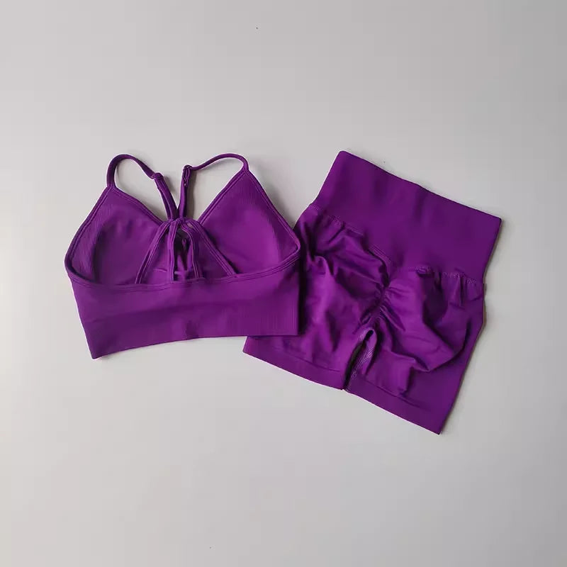 2 Pcs Yoga Sets Women