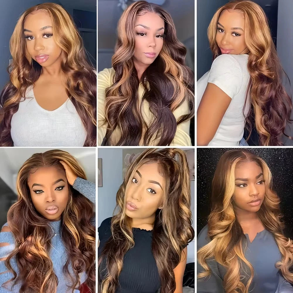 Colored Highlight Human Hair