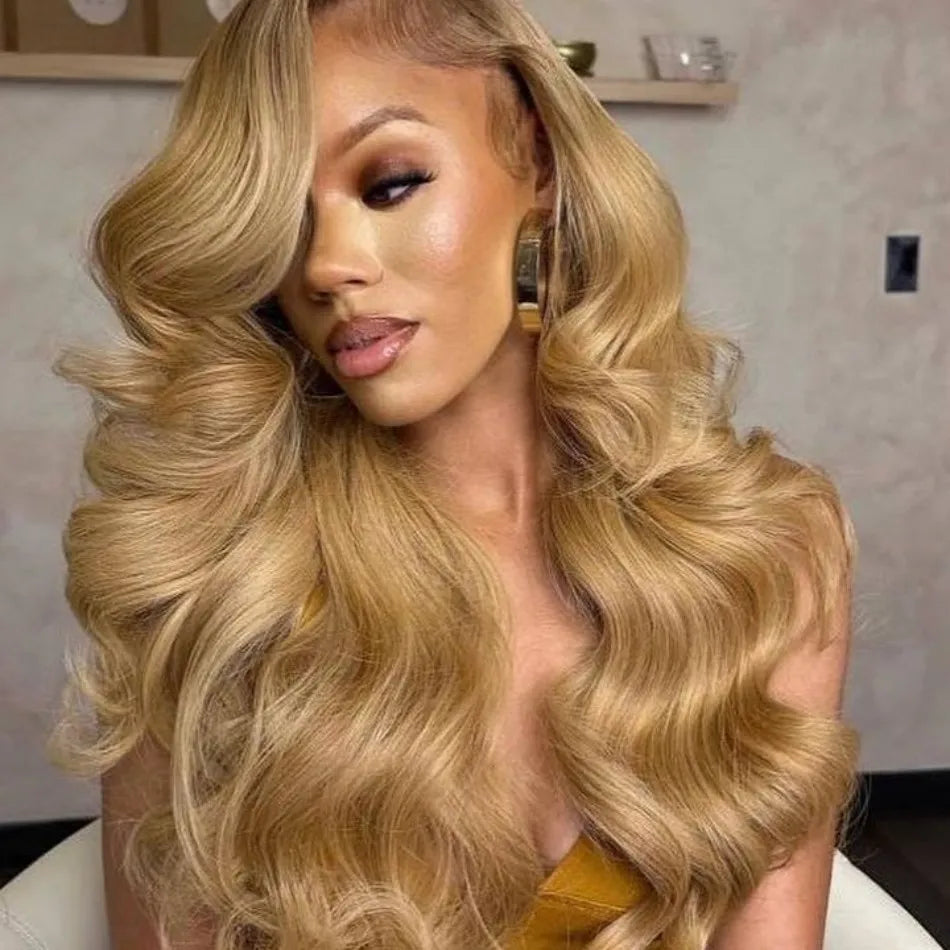 27 Honey Blonde Wig Human Hair