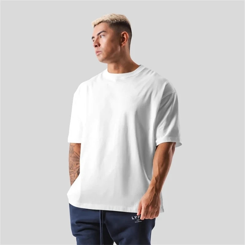 230G M-5XL Solid T Shirt