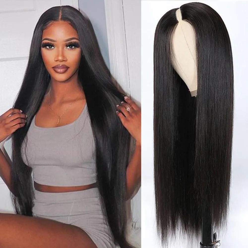 V Part Wigs Human Hair