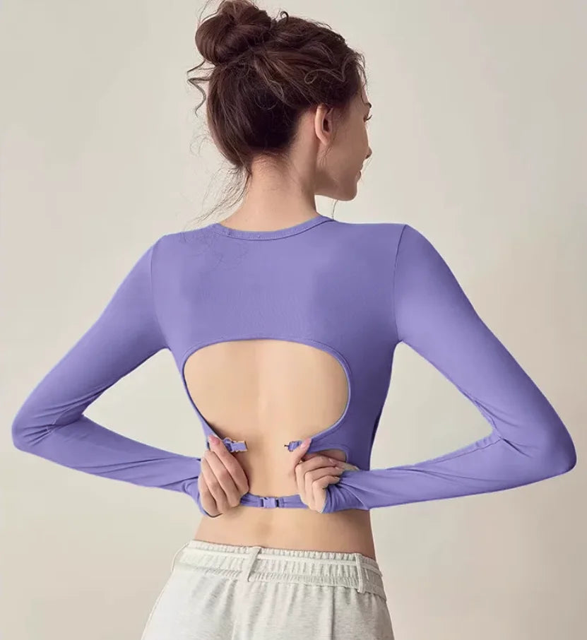 Women's Cutout Back Yoga Top