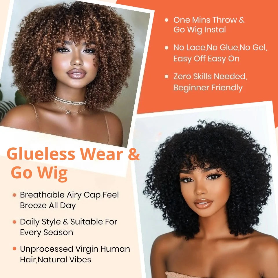 Full Curly Bob Wigs