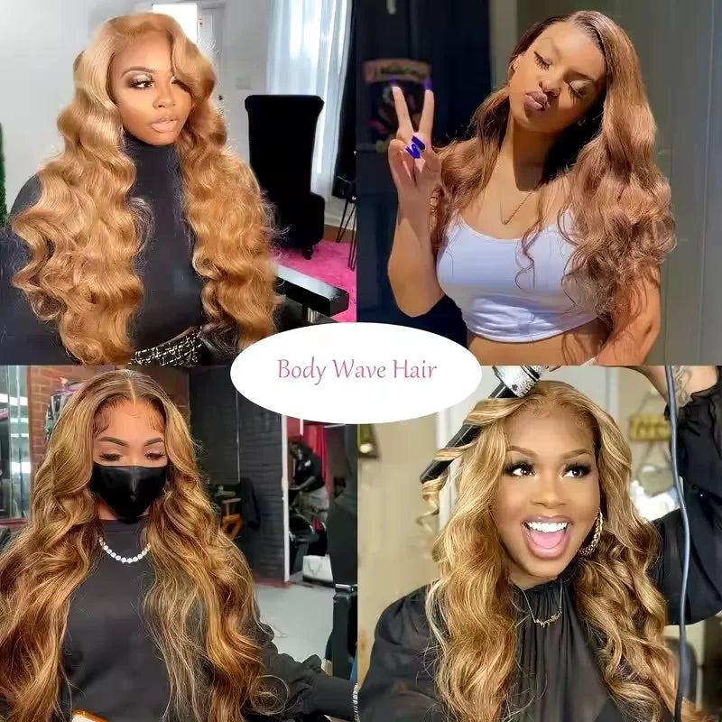 30# Honey Blonde Wig Human Hair