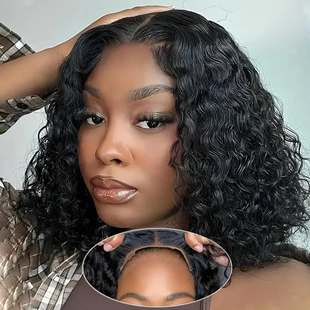 13x4 Curly Bob Wig Human Hair