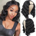 U Part Wig Body Wave Bob 250% Human Hair Wigs 8-16" For Women Brazilian Virgin Hair Natural Color Full Machine Made U Part Wigs