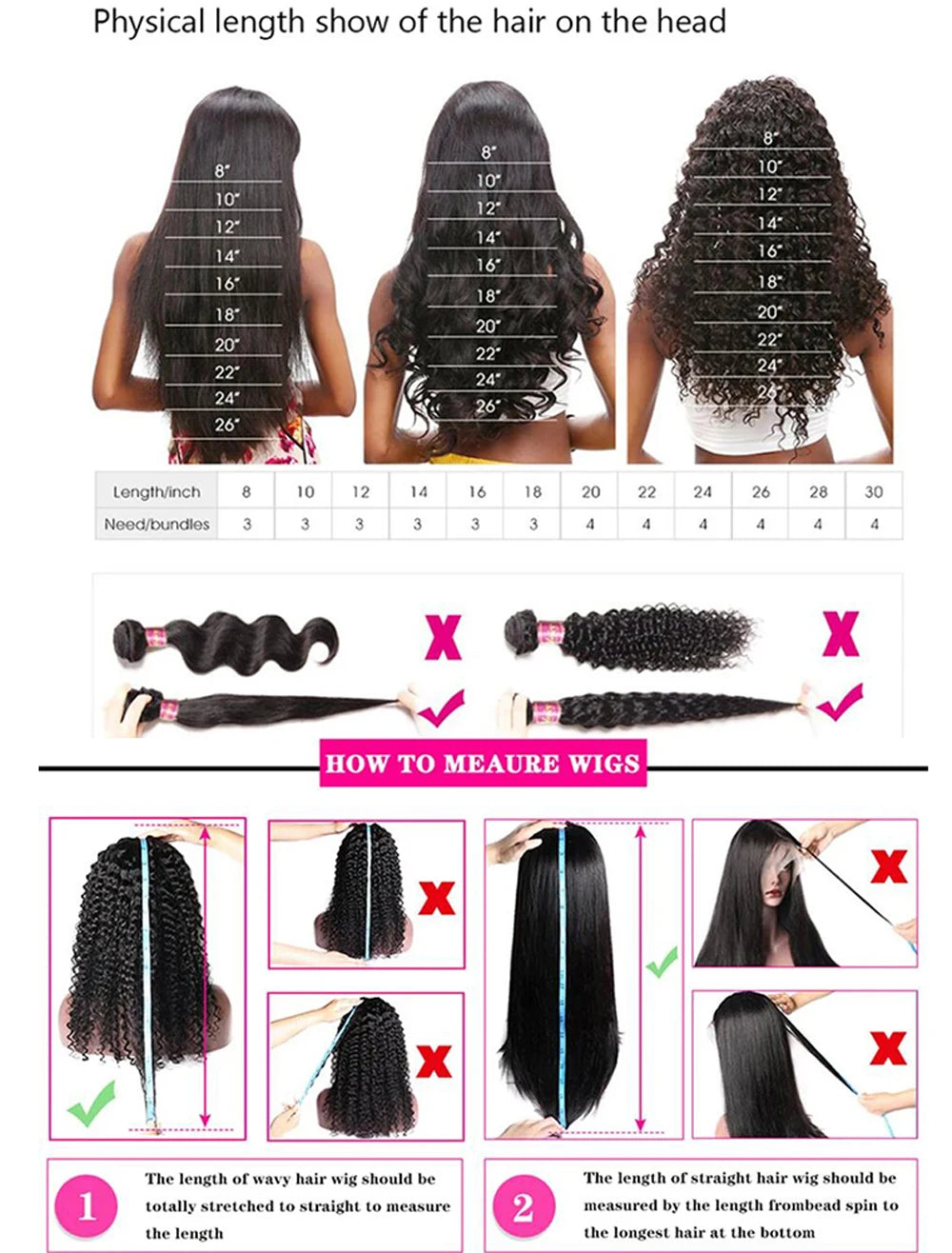 V Part Wigs Human Hair