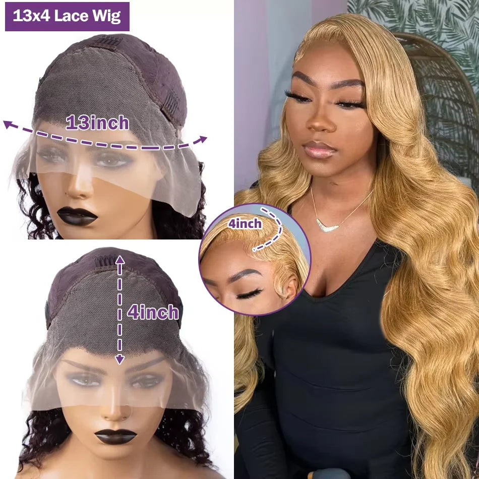 30# Honey Blonde Wig Human Hair