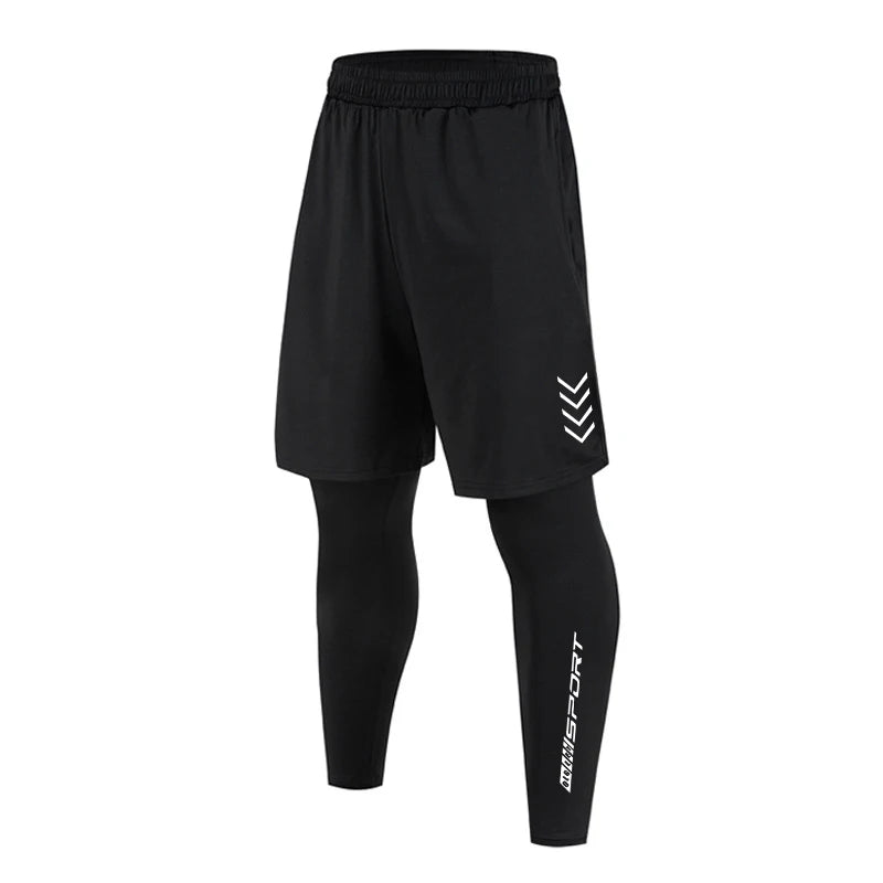 Men 2 in 1 Running Pants