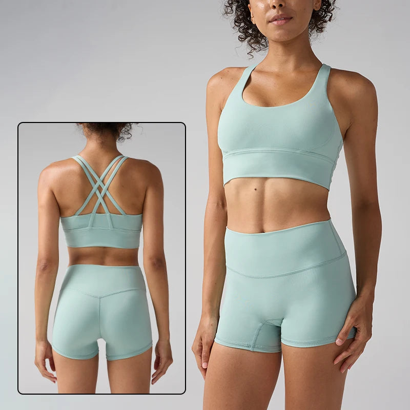 2 Pieces Solid Color Women