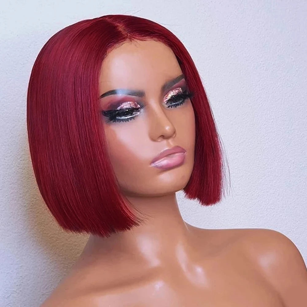 Burgundy Glueless Wig