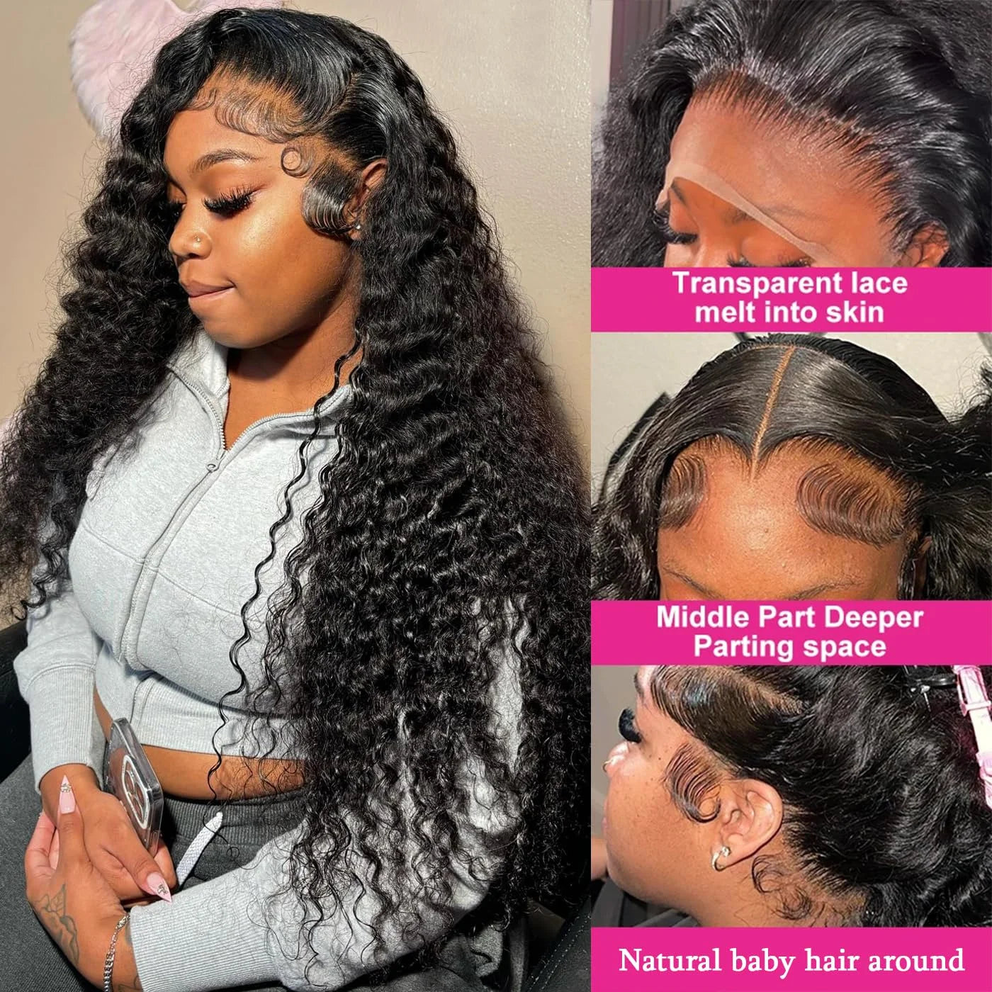 Deep Wave Lace Front Wigs