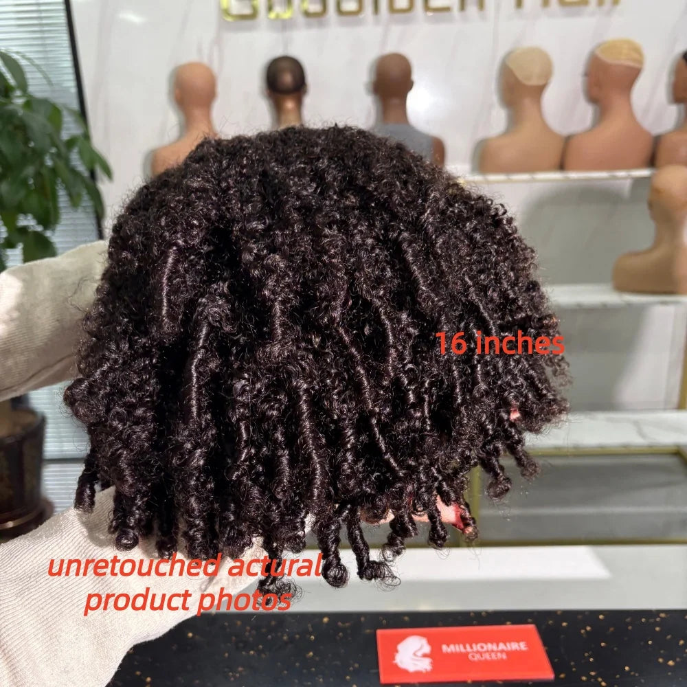 Human Hair Half Wig Kinky Curly