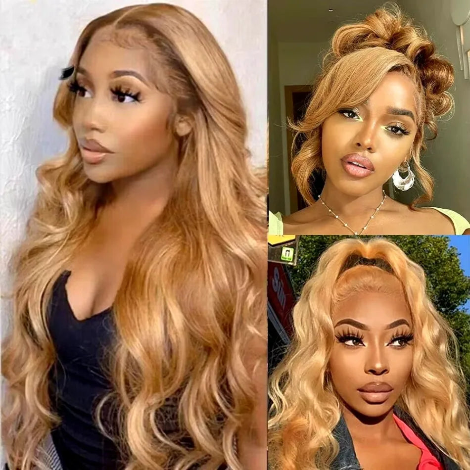 27 Honey Blonde Wig Human Hair