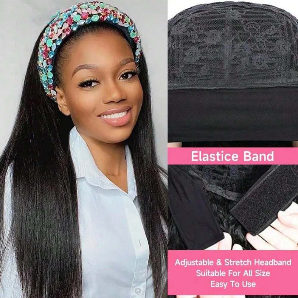 Headband Wig Human Hair