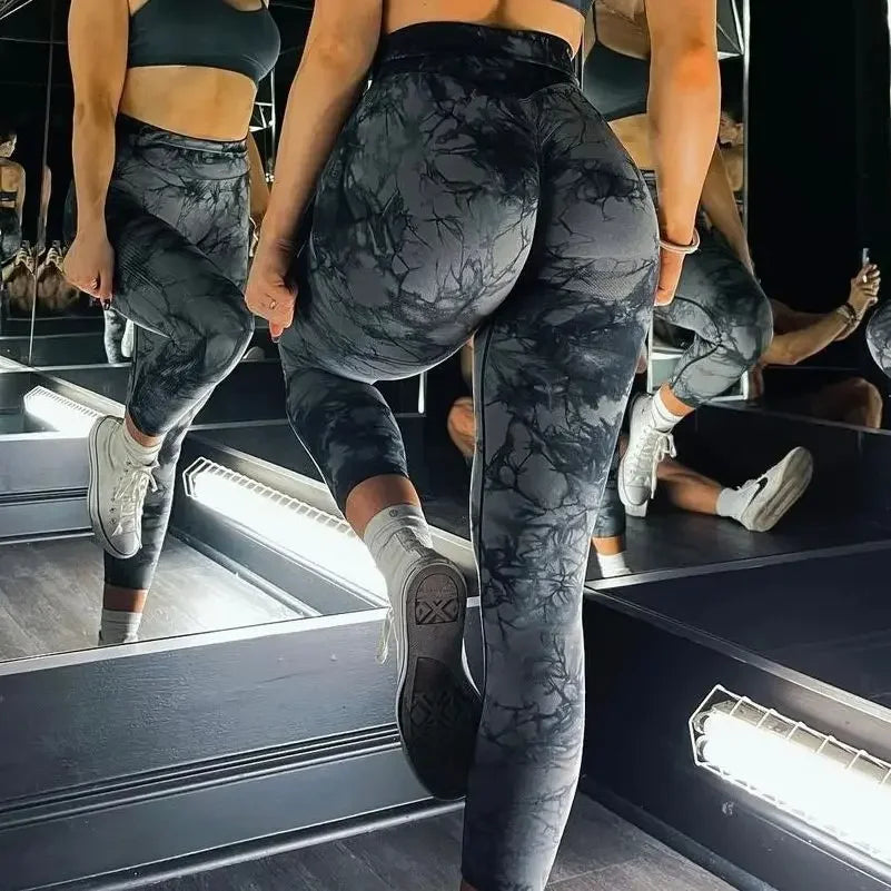 Women Gym Tie Dye Leggings
